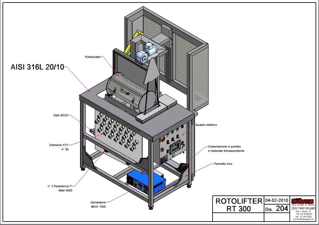 Rotolifter lavatrici a ultrasuoni con cestelli rotanti